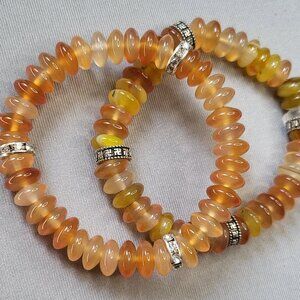 Carnelian doudlbe set bracelets